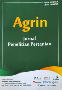 Image of Agrin : Jurnal Penelitian Pertanian. Volume 27 Nomor 1, April 2023