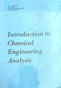 Image of Introduction to Chemical Engineering Analysis